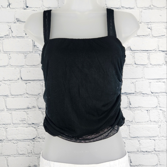 NWT Antistar Size M Crop Tank With Mesh Overlay - Picture 1 of 5